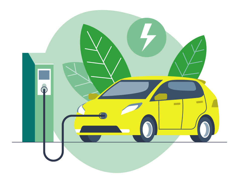 Mole Valley Website – What are we doing -20 graphic of an electric car charging