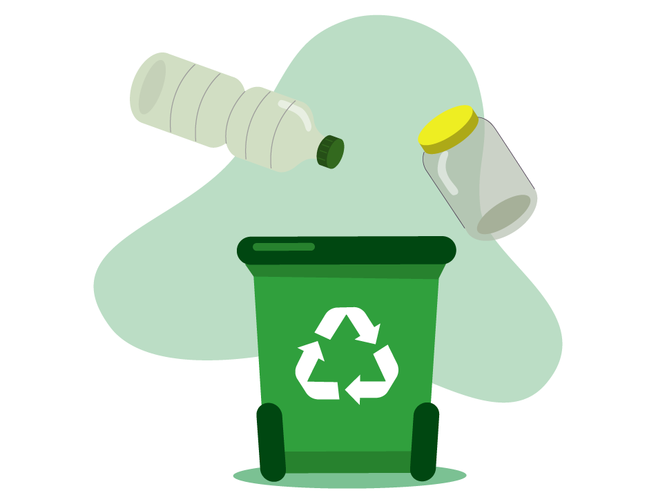 Mole Valley Website – What you can do-06 Graphic Depicting bin with plastic items above