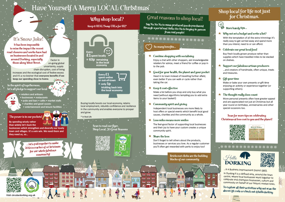 Circular Dorking’s Guide to Shopping Locally leaflet