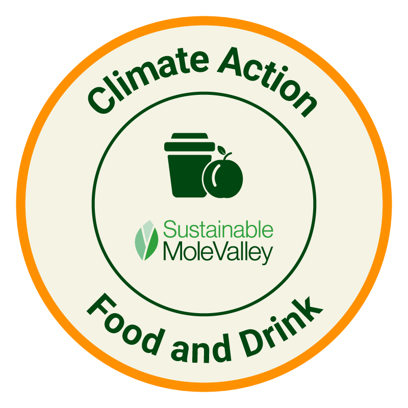 Badge labelled 'Climate Action' and 'Food & Drink'.
