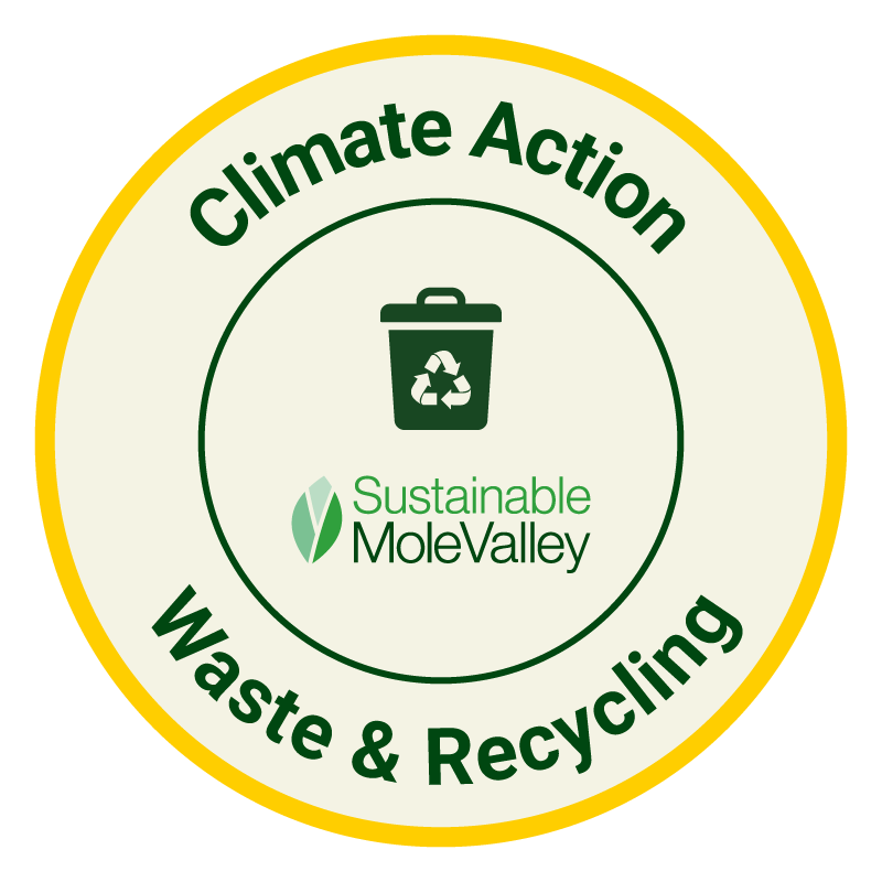 Badge labelled 'Climate Action' and 'Waste & Recycling'.