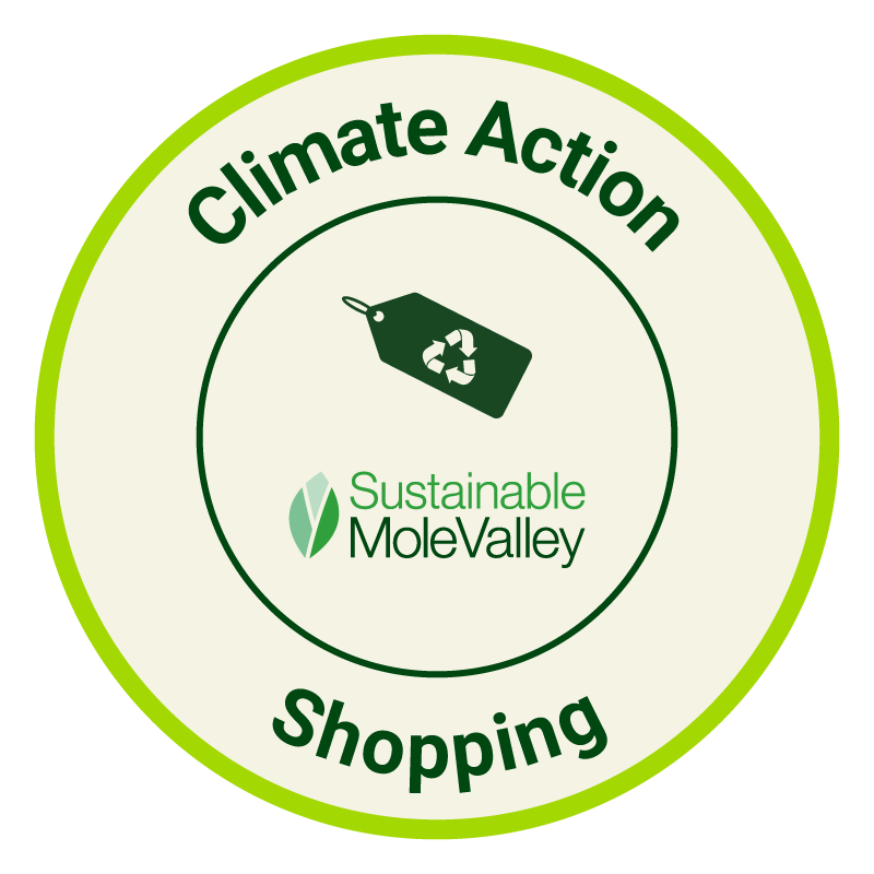 Badge labelled 'Climate Action' and 'Shopping'.