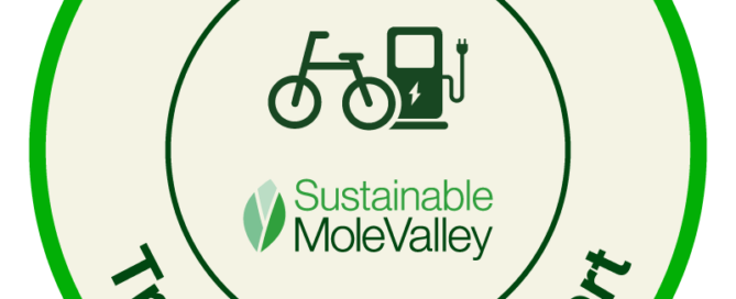 Badge labelled 'Climate Action' and 'Travel and Transport.'